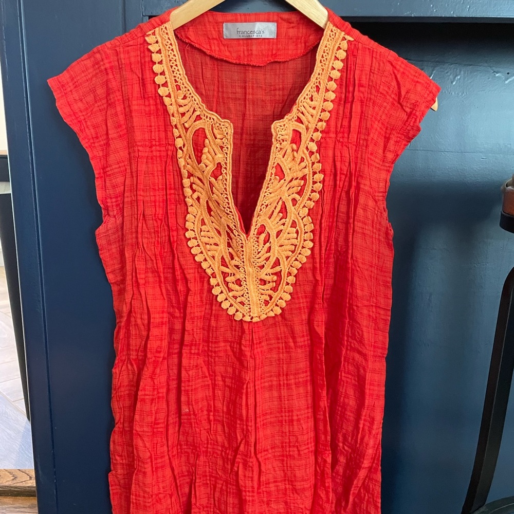 Francesca’s Collections Red Orange Tunic